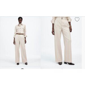 Madewell Cream Wide-Leg Women's Pants